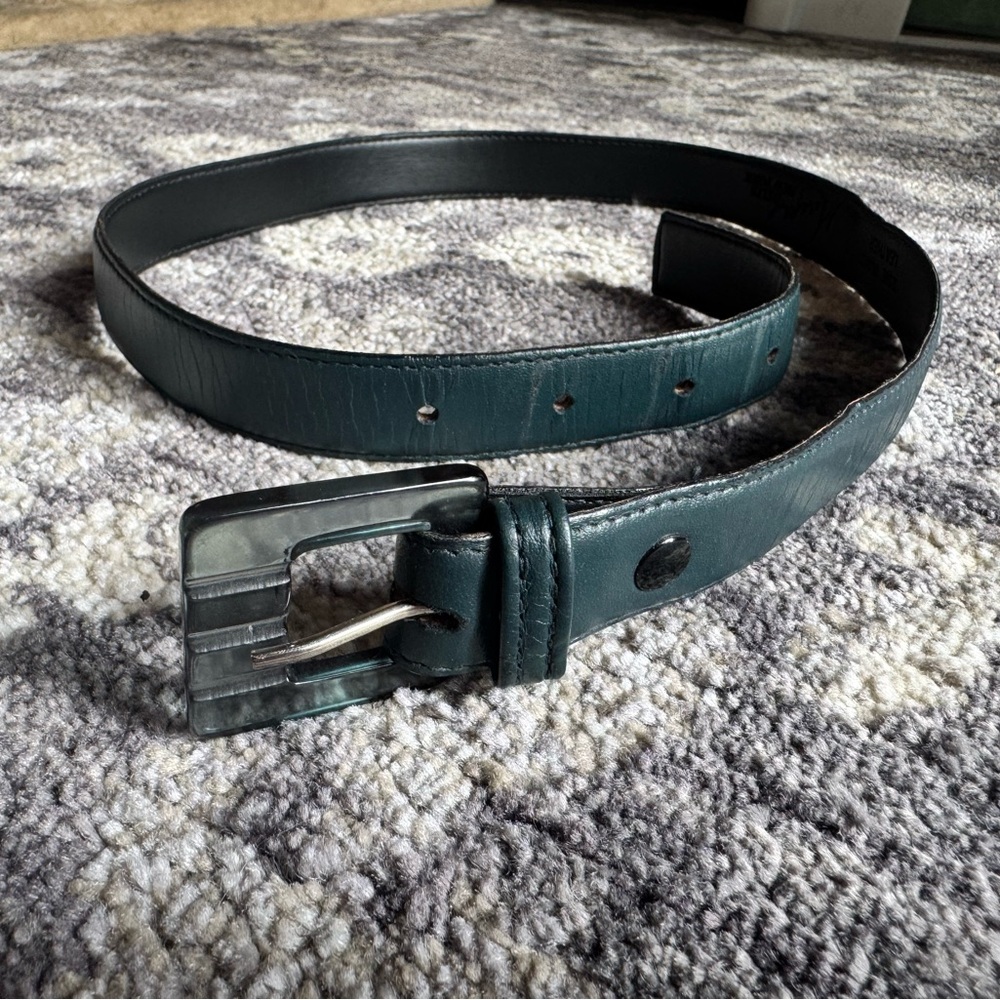 Maya Belts New York Women's Teal Leather Belt